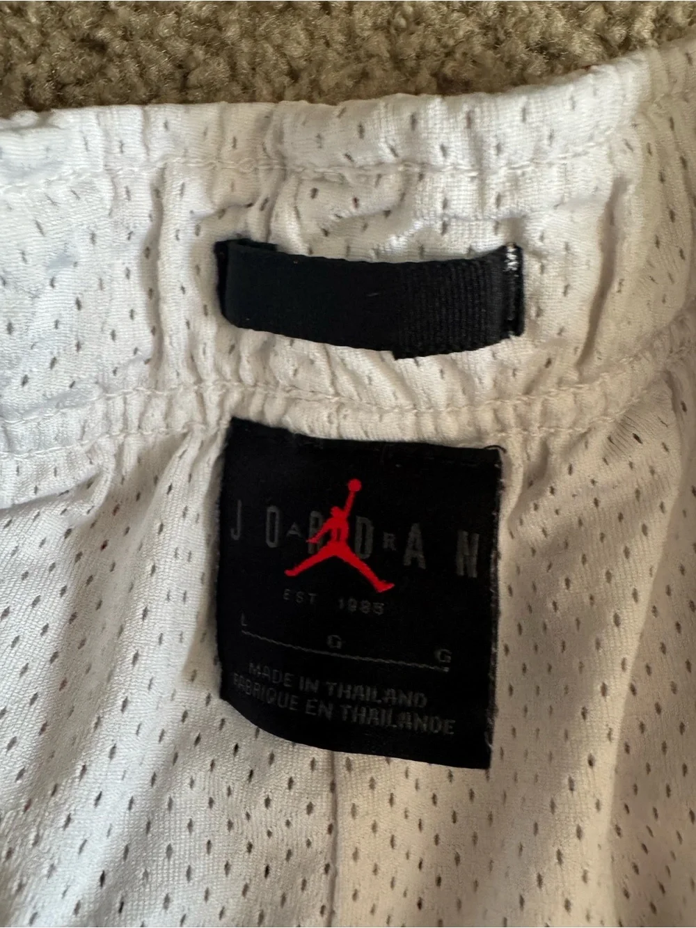 Air Jordan White with Red Stripe Shorts